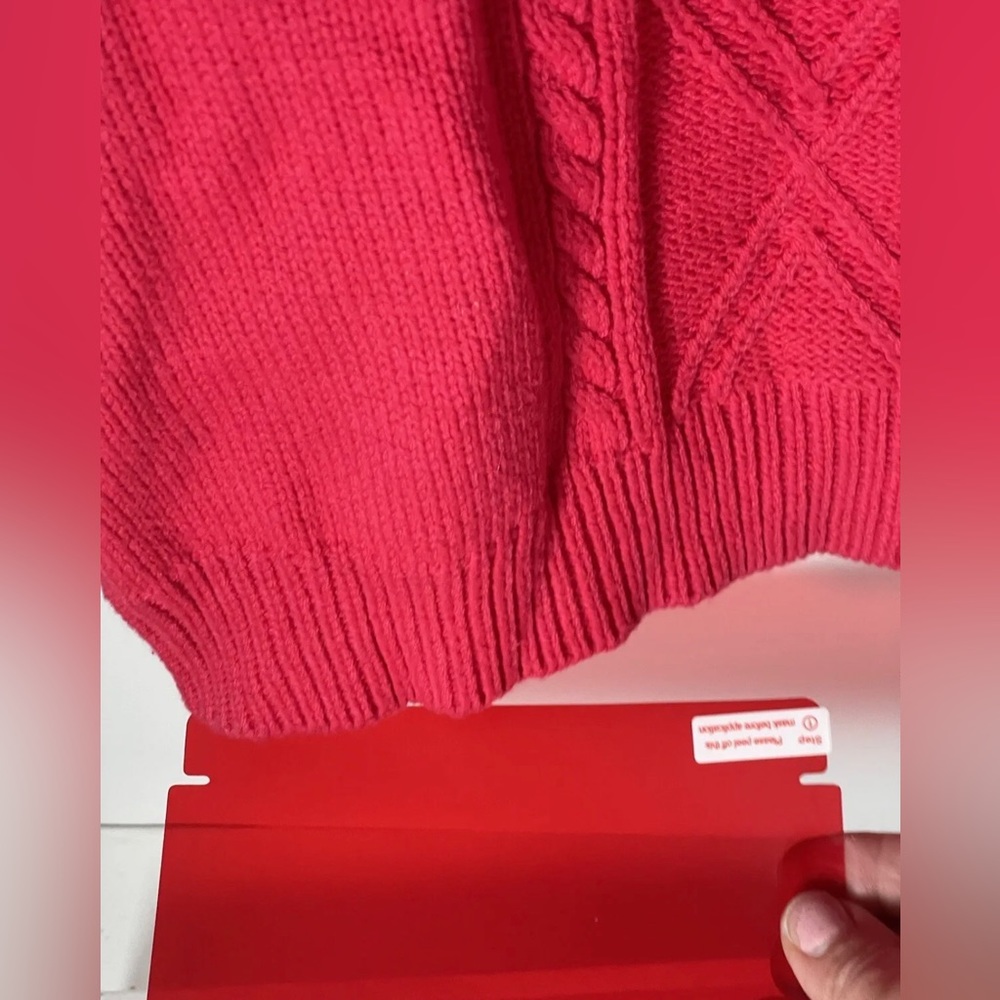 Vintage Womens Cardigan Knit Sweater Red/pink Liz Claiborne New York Sz XXS - Picture 4 of 8